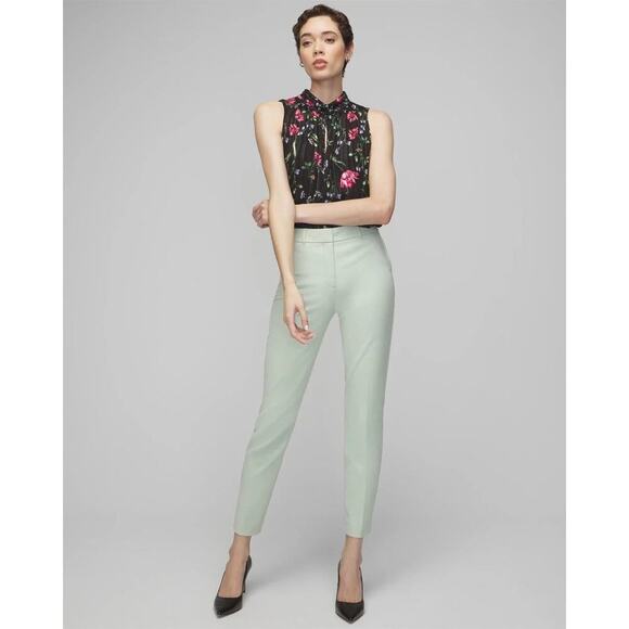 WHBM Elle Slim Ankle Lightweight Comfort Stretch Pant light green 12 new WP188 - Picture 1 of 13